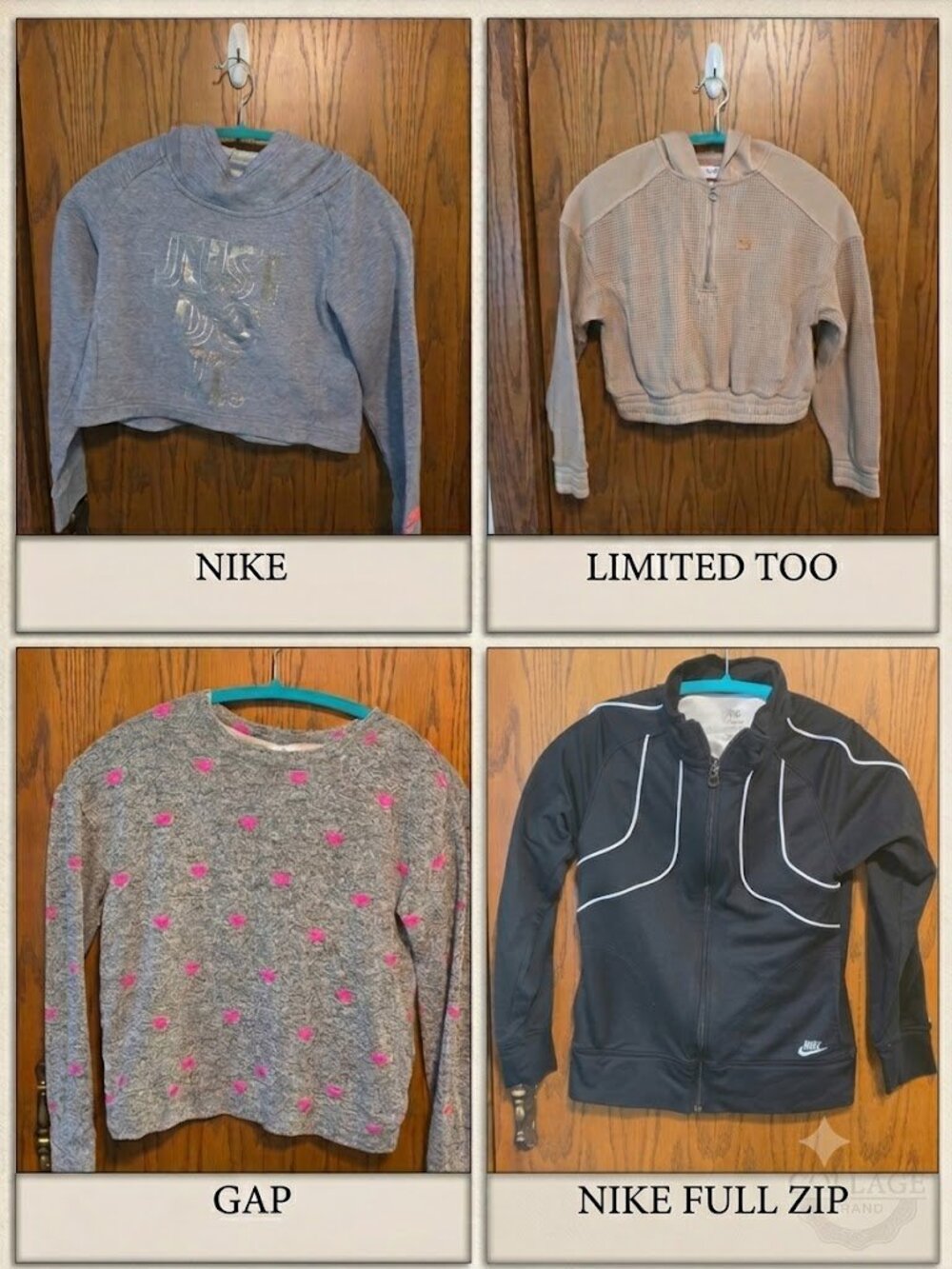 Girls Size Medium Lot of 4 Tops Hoodies Nike Gap Limited Too Back to School